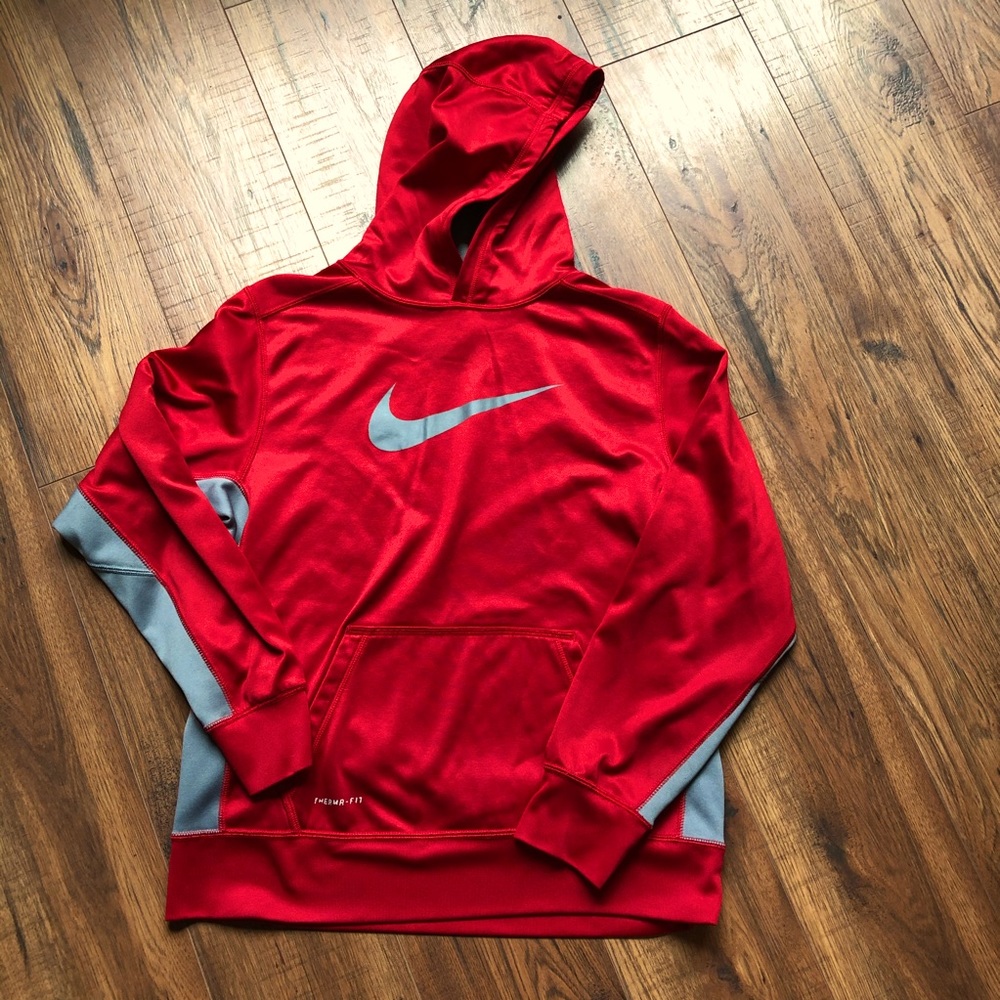 Nike Hoodie- Red/Gray- SZ XL Boys